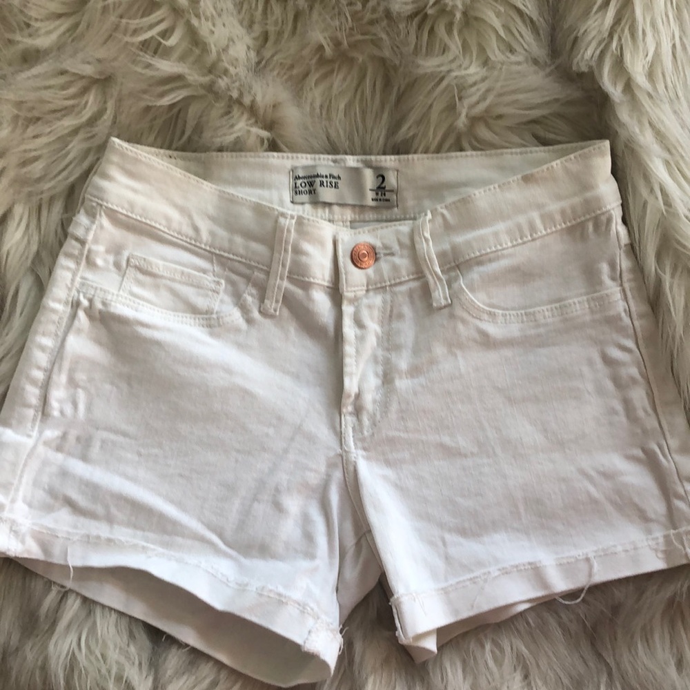 White denim shorts